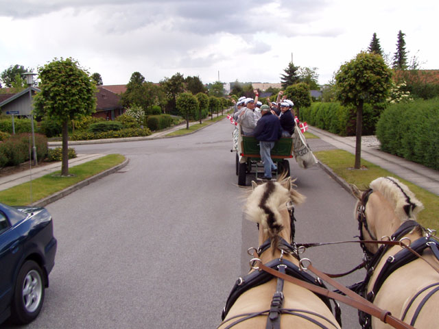 Studenterkørsel med hestevogn i Horsens